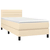 Den Box spring postelja z vzmetnico krem 90x190 cm blago