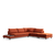 ATELIER DEL SOFA Ugaona garnitura New Tulip With Pouf Orange