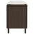 Vidaxl Vrtna klop z blazino rjava 110x30x40,5 cm poli ratan