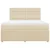 Vidaxl Box spring postelja z vzmetnico krem 180x200 cm blago