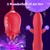SuperLove 4in1 Flapping & Licking Mouth Vibrator Red