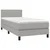 vidaXL Box spring postelja z vzmetnico LED svetlo siva 90x190 cm blago