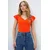 Trend Alacati Stili Ženska bluza kratkih rukava Alc-X13496, V-izrez, Narandžasta
