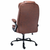 Masažna uredska stolica od umjetne brušene kože svjetlosmeđa