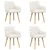 Trpezarijske stolice 4 pcs Bouclé Krem 59 x 57 x 85 cm