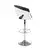 Barska stolica 115x60 cm bela/crna/hrom