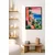 WallXpert uramljena MDF slika ARTNEWCLSYH86, mediteranska obala sa palmama i kućom, 50 x 70 cm