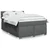 Vidaxl Box spring postelja z vzmetnico temno siva 160x200 cm blago