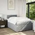 Vidaxl Boxspring postelja z vzmetnico svetlo siva 120x190 cm blago