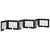 Vrata za pse s postoljem 6 pcs Crni hrast 80 x 60 cm