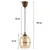 Brilagi - LED luster na sajli R GLASS 1xE27/60W/230V prečnik 14 cm smeđa/zadimljeno-smeđa