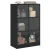 Visoka komoda s vratima crna 68x37x109 cm konstruirano drvo