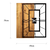 WALLXPERT Zidni sat Wooden Clock 37, Crna