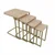 Hanah Home Tekerli set stolića (umetnuti), antik/bor (4 kom)