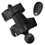 Master Series Thunderstick Thigh Strap Vibrating Wand with Harness Black