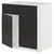 METOD Pod.elem.sudop. i 2vrata/front, bela/Nickebo boja antracita, mat, 80x60 cm