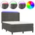 Krevet box spring s madracem LED tamnosivi 140x200 cm baršun