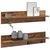 Polica na zidu s policom 2 pcs Staro drvo 80 x 11,5 x 18 cm