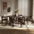 HANAH HOME Set Trpezarijski sto i 6 stolica Meridia 6 Milano Walnut Dark Walnut Brown