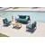 Hanah Home Baštenska garnitura Rio 185x81x80cm Petrolej