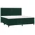 Vidaxl Box spring postelja z vzmetnico temno zelena 200x200 cm žamet