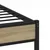 Vidaxl Kovinski posteljni okvir brez vzmetnice sonoma hrast 135x190 cm