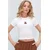 Trend Alacati Stili Ženska bluza kratkih rukava Alc-X13672, Okrugli izrez, Bela
