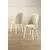 Hanah Home set trpezarijskih stolica Mara 8 kom, krem tkanina Babyface, bele metalne noge