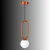 Opviq luster Loop-20456-B, 1 × E27, braon