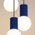 Sollux SL.1740 - Luster na sajli HALO 3xG9/8W/230V prečnik 25 cm plava