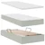 Krevet s od storage Svijetlo siva 200 x 200 cm Baršun
