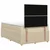 vidaXL Postelja boxspring z vzmetnico Krem 120 x 200 cm Blago