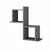 HANAH HOME Zidna polica Capri 2 Anthracite