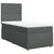 Vidaxl Box spring postelja z vzmetnico temno siva 90x200 cm blago