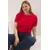 Trendyol Curve Ženska majica Tbbss25Bf00050, Crvena