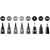 Faber Castell Pitt Artist Pen India ink pen 1/8 Black&Grey