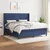 Vidaxl Box spring postelja z vzmetnico modra 180x200 cm blago