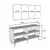 Hanah Home Konzola Hayat KB150, 150x80x35 cm, Antracit-srebrne boje