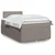 Vidaxl Box spring postelja z vzmetnico taupe 120x190 cm blago