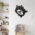 WallXpert metalni zidni ukras 5135, glave dva vuka, 44 x 44 cm, crni