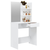 vidaXL Toaletni stolić s ogledalom visoki sjaj bijeli 74,5x40x141 cm