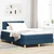 Vidaxl LED Box Spring Postelja z LED trakami Modra 120 x 200 cm blago