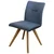 Linea Natura STOL, les, tekstil modra, barve hrasta, temno modra