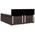Vidaxl Box spring postelja z vzmetnico temno rjava 180x200 cm blago