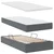 Krevet s od storage s madracem Tamno siva 90 x 190 cm Baršun