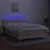 Vidaxl Box spring postelja z vzmetnico LED krem 140x190 cm blago