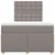 Vidaxl Box spring postelja z vzmetnico taupe 120x190 cm blago