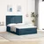 Otomanski krevet s madracima&LED tamnoplavi 140x190cm baršun
