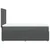 Vidaxl Box spring postelja z vzmetnico temno siva 100x200 cm blago