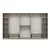 Hanah Home ormar sa reflektujućim staklom Nisa 20665, 360 cm, peščar